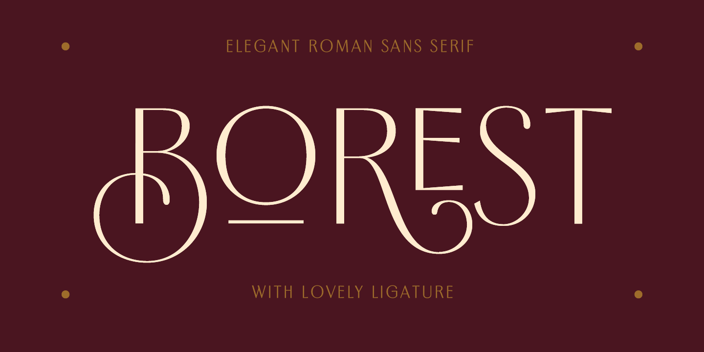 Пример шрифта Borest